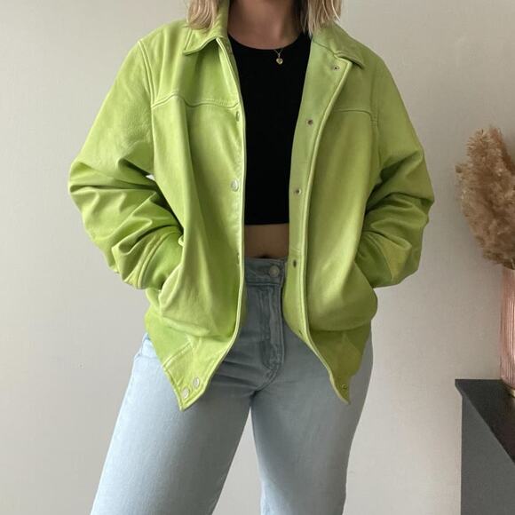 Deadwood Studios Coach Jacket Lime - Picture 1 of 7